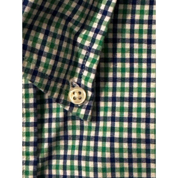 Polo Ralph Lauren Men's Button-down Shirt Green Blue Plaid Medium - Picture 4 of 8